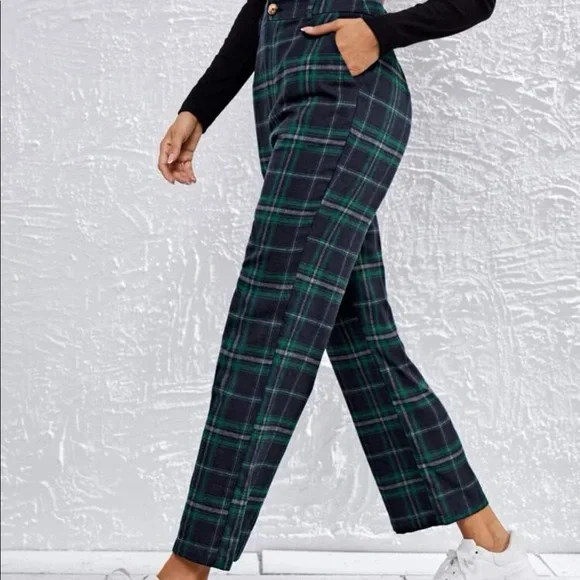NWT Shein Slant Pocket Tartan Pants - Picture 5 of 7